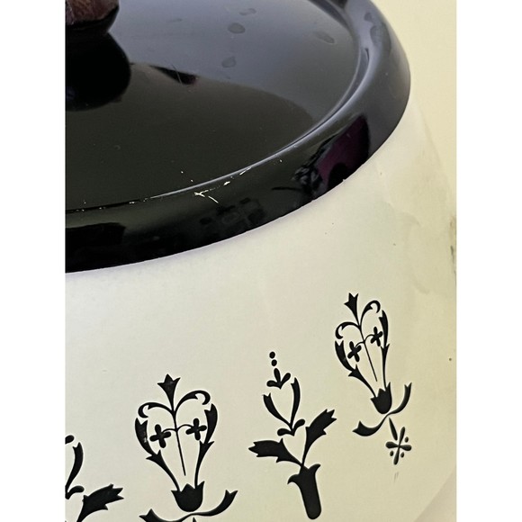 Vintage black and white fondue pot - Picture 5 of 9